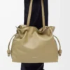 Bolso de mano Flamenco grande en piel de becerro napa verde arcilla Bolso de mano Flamenco grande en piel de becerro napa verde arcilla