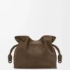 Bolso de mano Flamenco mediano en nubuck granulado Tundra