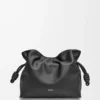 Bolso de mano Flamenco mediano en piel de becerro napa Black Bolso de mano Flamenco mediano en piel de becerro napa Black