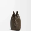 Bolso de mano Flamenco mediano en piel de becerro napa Chocolate