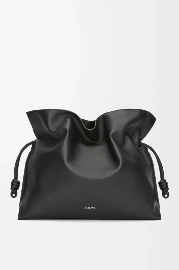 Bolso de mano XL Flamenco en piel de becerro napa negra Bolso de mano XL Flamenco en piel de becerro napa negra