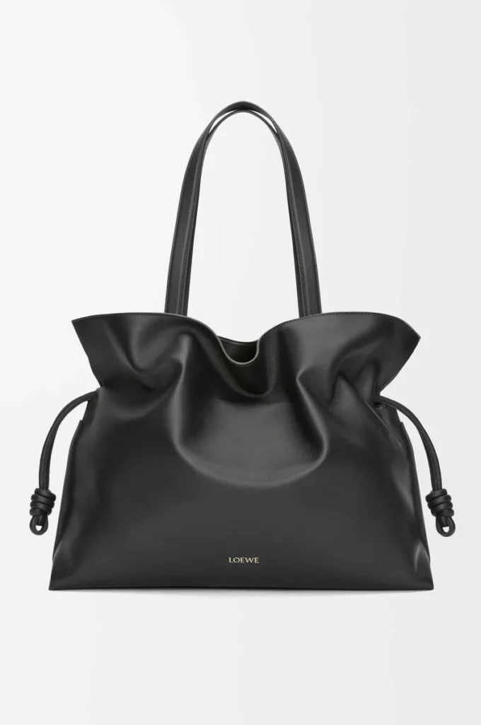 Bolso de mano XL Flamenco en piel de becerro napa negra Bolso de mano XL Flamenco en piel de becerro napa negra