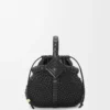 Bolso Diamond Round Basket mini en piel de becerro Negro Bolso Diamond Round Basket mini en piel de becerro Negro