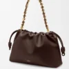 Bolso Flamenco grande en suave piel de cordero napa Marrón oscuro Bolso Flamenco grande en suave piel de cordero napa Marrón oscuro