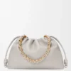 Bolso Flamenco grande en suave piel de cordero napa Shell Grey Bolso Flamenco grande en suave piel de cordero napa Shell Grey