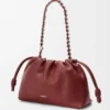 Bolso Flamenco mediano en piel de becerro de grano fino Caoba Bolso Flamenco mediano en piel de becerro de grano fino Caoba