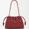 Bolso Flamenco mediano en piel de cordero napa suave Burnt Red Bolso Flamenco mediano en piel de cordero napa suave Burnt Red