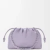 Bolso Flamenco mediano en piel de cordero napa suave Malva sucia Bolso Flamenco mediano en piel de cordero napa suave Malva sucia