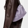 Bolso Flamenco mediano en piel de cordero napa suave Malva sucia Bolso Flamenco mediano en piel de cordero napa suave Malva sucia