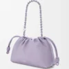 Bolso Flamenco mediano en piel de cordero napa suave Malva sucia Bolso Flamenco mediano en piel de cordero napa suave Malva sucia