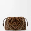 Bolso Flamenco mediano en piel de oveja estampada Beige/Marrón Bolso Flamenco mediano en piel de oveja estampada Beige/Marrón