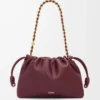 Bolso Flamenco mediano en suave piel de cordero napa Burdeos oscuro Bolso Flamenco mediano en suave piel de cordero napa Burdeos oscuro