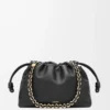 Bolso Flamenco mediano en suave piel de cordero napa. Negro Bolso Flamenco mediano en suave piel de cordero napa. Negro