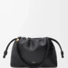 Bolso Flamenco mediano en suave piel de cordero napa. Negro Bolso Flamenco mediano en suave piel de cordero napa. Negro