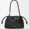 Bolso Flamenco mediano en suave piel de cordero napa. Negro Bolso Flamenco mediano en suave piel de cordero napa. Negro