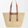 Bolso Fold Shopper en rafia Natural/Tan Bolso Fold Shopper en rafia Natural/Tan