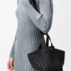 Bolso Hammock compacto en piel de becerro Negro