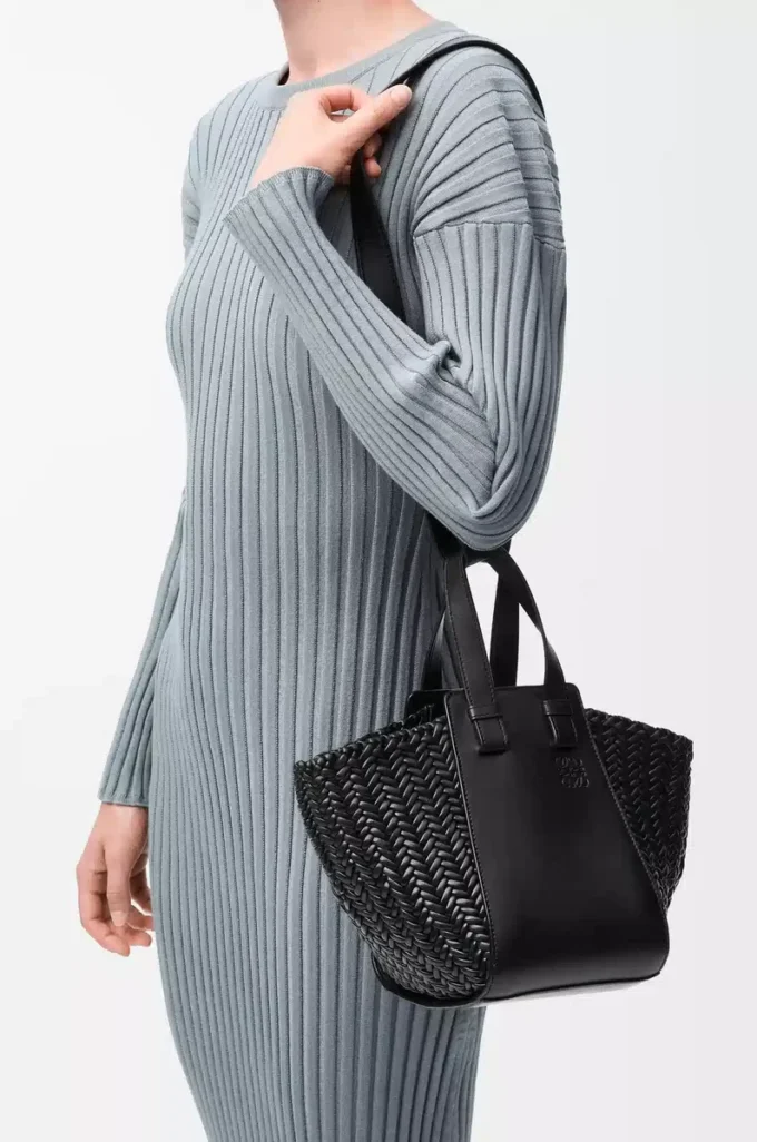 Bolso Hammock compacto en piel de becerro Negro