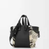 Bolso Hammock compacto en tejido textil Negro/Blanco