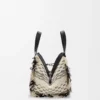 Bolso Hammock compacto en tejido textil Negro/Blanco