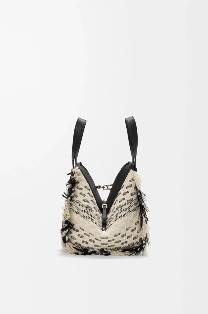 Bolso Hammock compacto en tejido textil Negro/Blanco