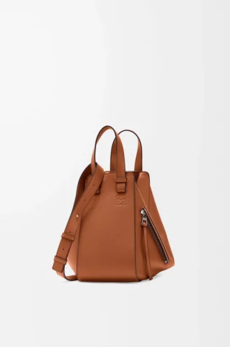 Bolso Hammock pequeño en piel de becerro clásica color tostado