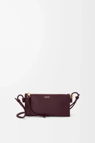 Bolso Joya de piel de becerro napa Burdeos oscuro