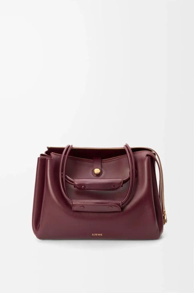 Bolso Madrid grande en piel de becerro flexible Burdeos oscuro Bolso Madrid grande en piel de becerro flexible Burdeos oscuro