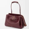 Bolso Madrid grande en piel de becerro flexible Burdeos oscuro Bolso Madrid grande en piel de becerro flexible Burdeos oscuro