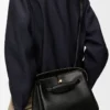 Bolso Madrid mediano en piel de becerro flexible, color negro Bolso Madrid mediano en piel de becerro flexible, color negro