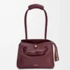 Bolso Madrid pequeño en piel de becerro flexible Burdeos oscuro Bolso Madrid pequeño en piel de becerro flexible Burdeos oscuro
