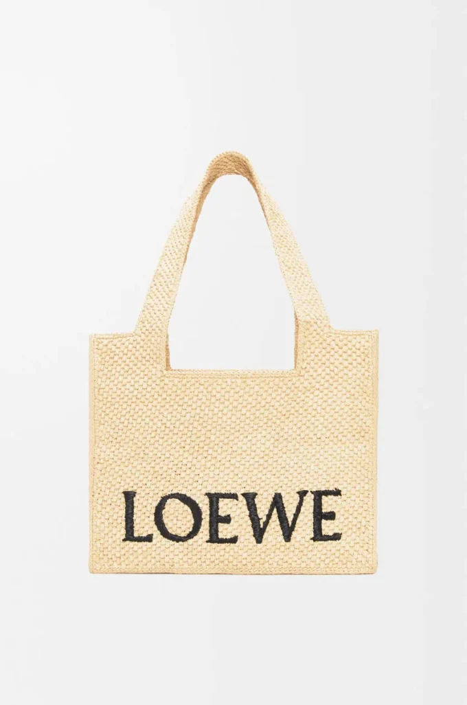 Bolso mediano LOEWE Font en rafia natural Bolso mediano LOEWE Font en rafia natural