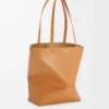 Bolso mediano Puzzle Fold en piel de becerro brillante Warm Desert