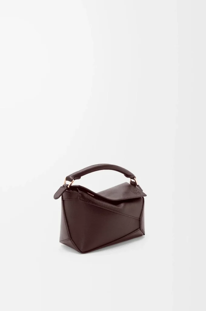 Bolso Mini Puzzle Edge en piel de becerro granulada suave Dark Chestnut Bolso Mini Puzzle Edge en piel de becerro granulada suave Dark Chestnut