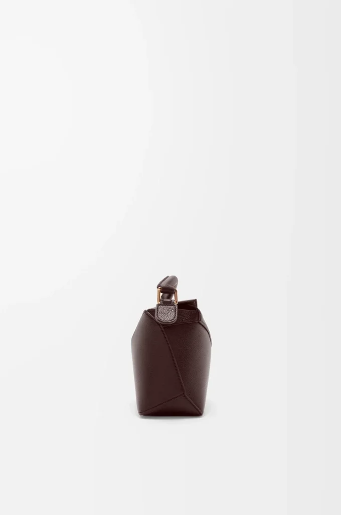 Bolso Mini Puzzle Edge en piel de becerro granulada suave Dark Chestnut Bolso Mini Puzzle Edge en piel de becerro granulada suave Dark Chestnut