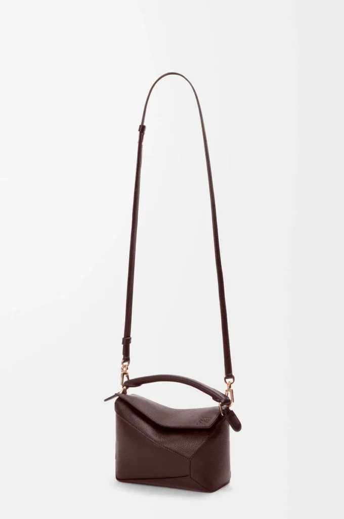 Bolso Mini Puzzle Edge en piel de becerro granulada suave Dark Chestnut Bolso Mini Puzzle Edge en piel de becerro granulada suave Dark Chestnut