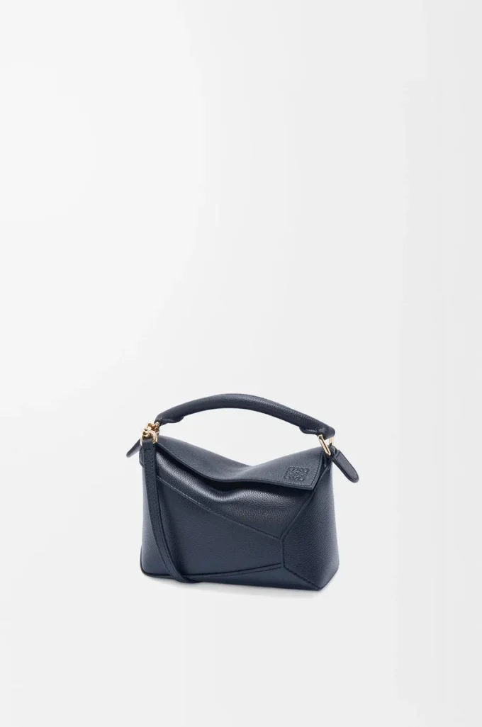 Bolso Mini Puzzle Edge en piel de becerro granulada suave Deep Navy Bolso Mini Puzzle Edge en piel de becerro granulada suave Deep Navy