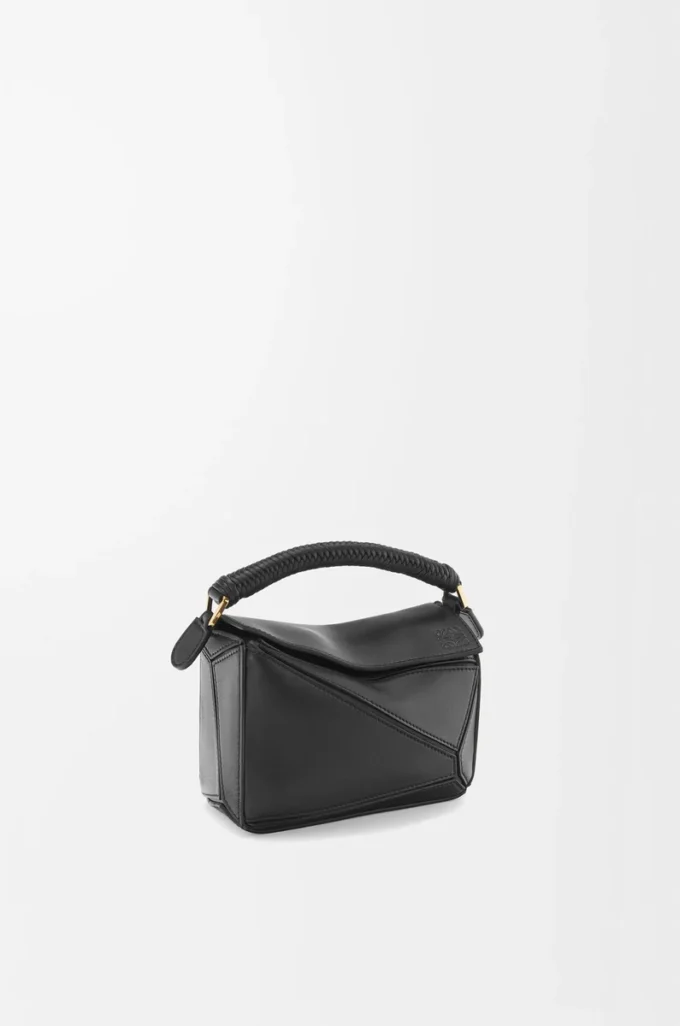 Bolso Mini Puzzle en piel de becerro lisa, color negro Bolso Mini Puzzle en piel de becerro lisa, color negro