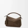 Bolso pequeño Featherlight Puzzle en nubuck granulado color tundra Bolso pequeño Featherlight Puzzle en nubuck granulado color tundra