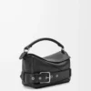 Bolso pequeño Puzzle Biker en piel de becerro brillante color negro Bolso pequeño Puzzle Biker en piel de becerro brillante color negro