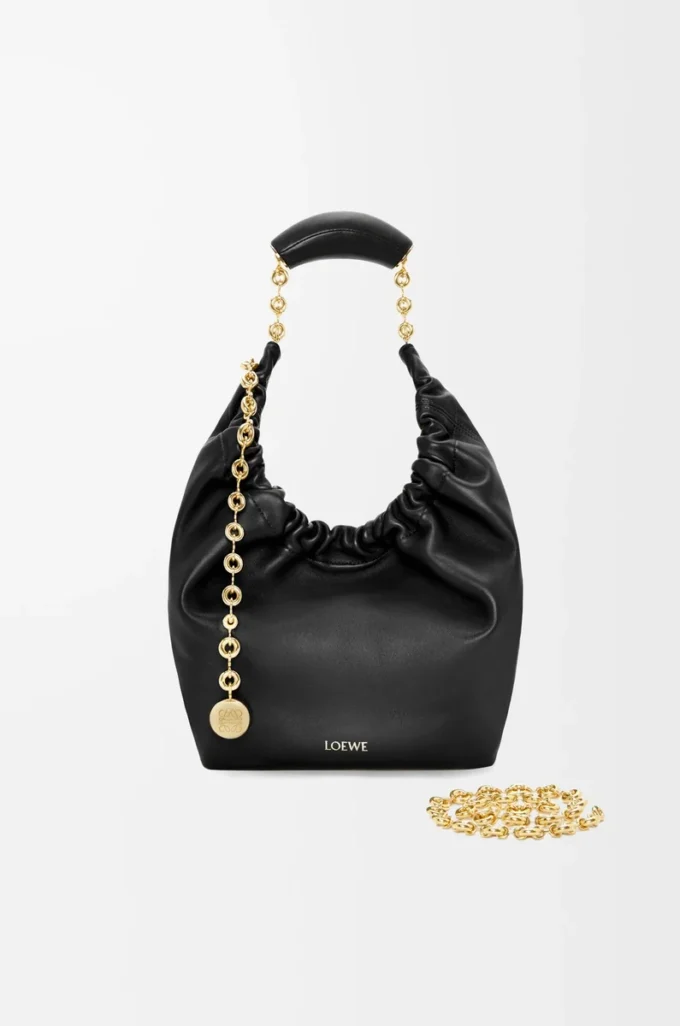 Bolso pequeño Squeeze en piel de cordero napa suave negro Bolso pequeño Squeeze en piel de cordero napa suave negro