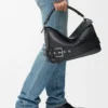 Bolso Puzzle Biker grande en piel de becerro brillante, color negro Bolso Puzzle Biker grande en piel de becerro brillante, color negro