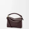 Bolso Puzzle Edge pequeño en piel de becerro granulada suave color castaño oscuro Bolso Puzzle Edge pequeño en piel de becerro granulada suave color castaño oscuro