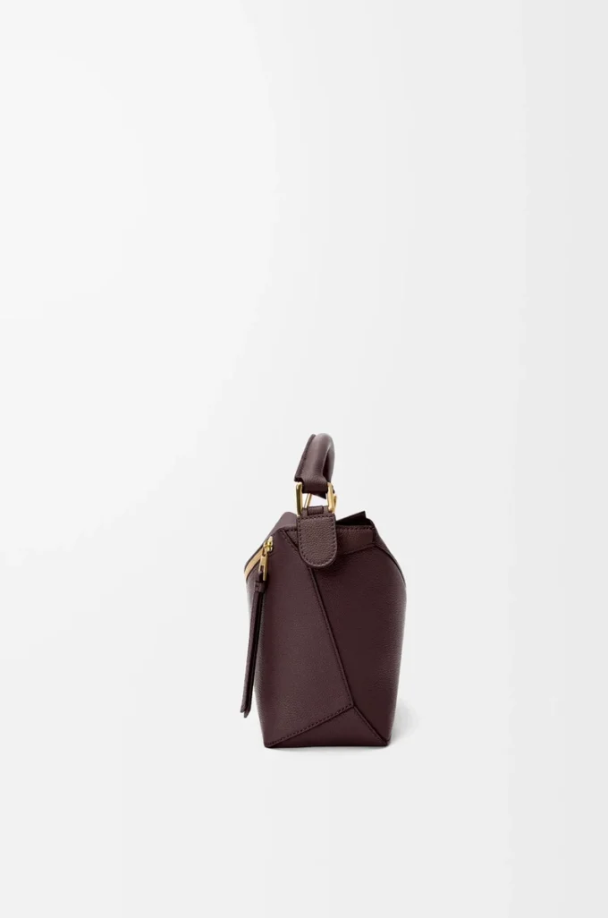 Bolso Puzzle Edge pequeño en piel de becerro granulada suave color castaño oscuro Bolso Puzzle Edge pequeño en piel de becerro granulada suave color castaño oscuro
