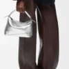 Bolso Puzzle Edge pequeño en piel de cordero laminada Plata Bolso Puzzle Edge pequeño en piel de cordero laminada Plata