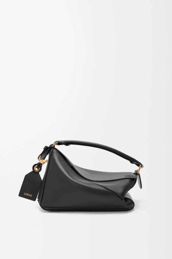 Bolso Puzzle Featherlight pequeño en piel de cordero napa color negro