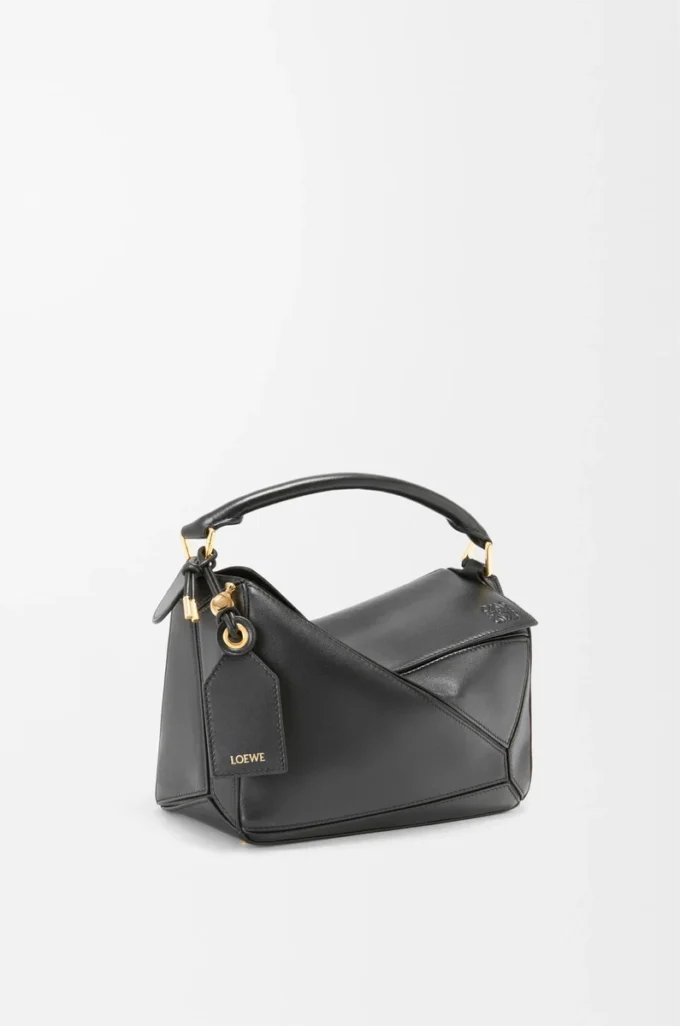 Bolso Puzzle Featherlight pequeño en piel de cordero napa color negro