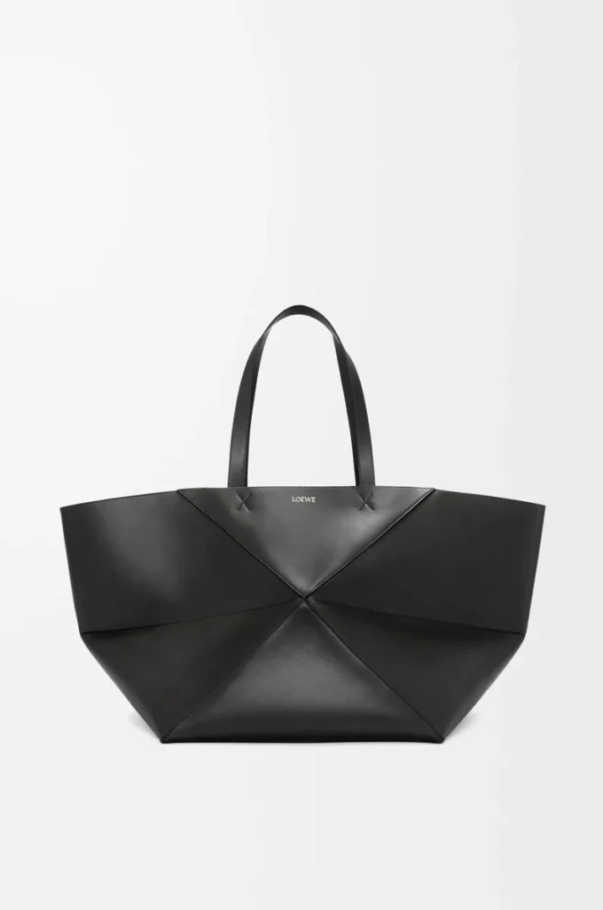 Bolso Puzzle Fold XXL en piel de becerro brillante Negro Bolso Puzzle Fold XXL en piel de becerro brillante Negro