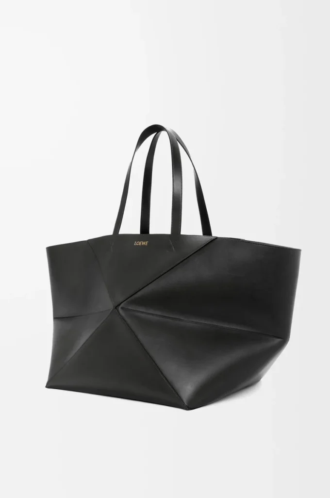 Bolso Puzzle Fold XXL en piel de becerro brillante Negro Bolso Puzzle Fold XXL en piel de becerro brillante Negro