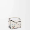 Bolso Puzzle mini Futurist Cat en piel de becerro clásica Soft White Bolso Puzzle mini Futurist Cat en piel de becerro clásica Soft White